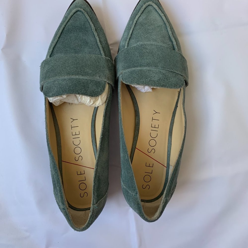 Sole Society Edie Pointy Toe Loafer Blue - Picture 8 of 10